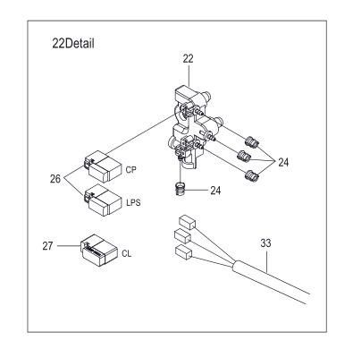 最もよい質のMVS 870EXのための予備品の電磁弁870-640-026及び870-640-027を回す村田渦